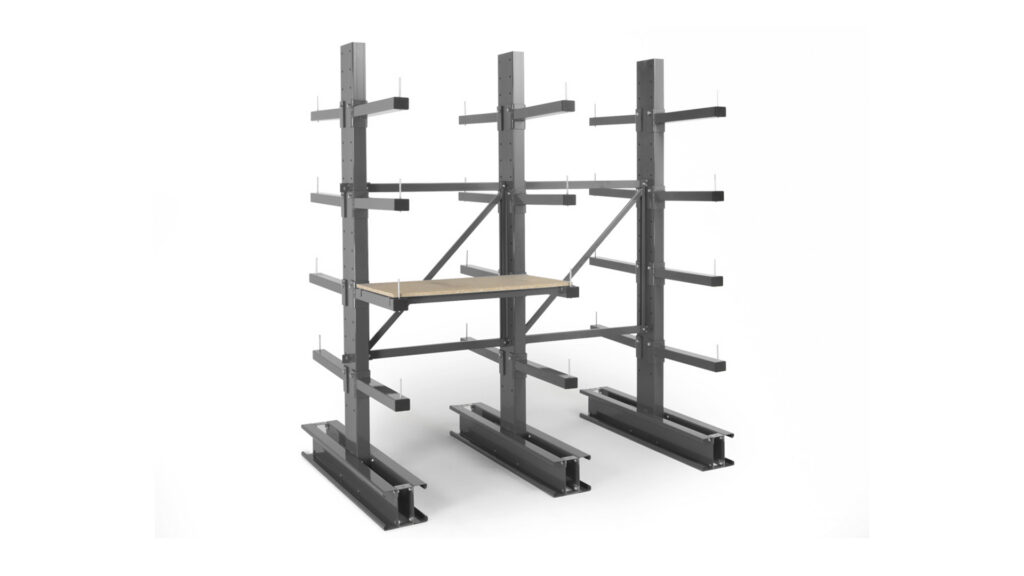 Rayonnage CANTILEVER MI-LOURD – Stockage horizontal de charges mi-lourdes jusqu&rsquo;à 800 kg par bras - Image 1