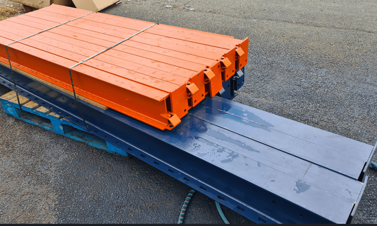 LOT rack CANTILEVER SIMPLE FACE IPE LOURD MECALUX (LO23005) – 4 colonnes + 12 bras IPN 2000mm - Image 1