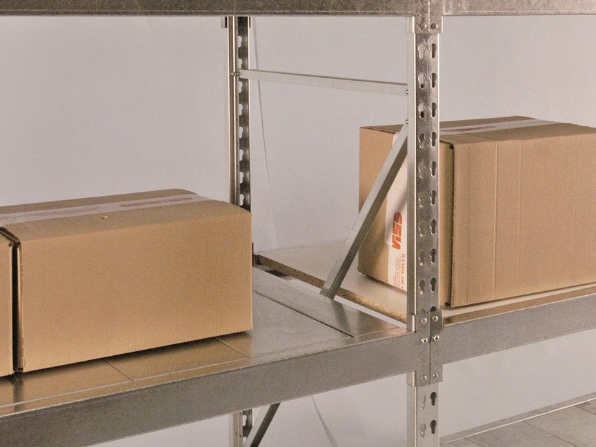 Rayonnage mi-lourd MAVIPAL 50 en acier galvanisé Z275 – stockage de cartons, pneus, tubes et pièces longues - Image 1