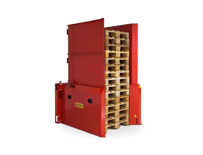 Stockeur de palettes AJUSTABLE – acier, pneumatique, 15 palettes (500 kg), logistique, industrie, agroalimentaire - Image 1