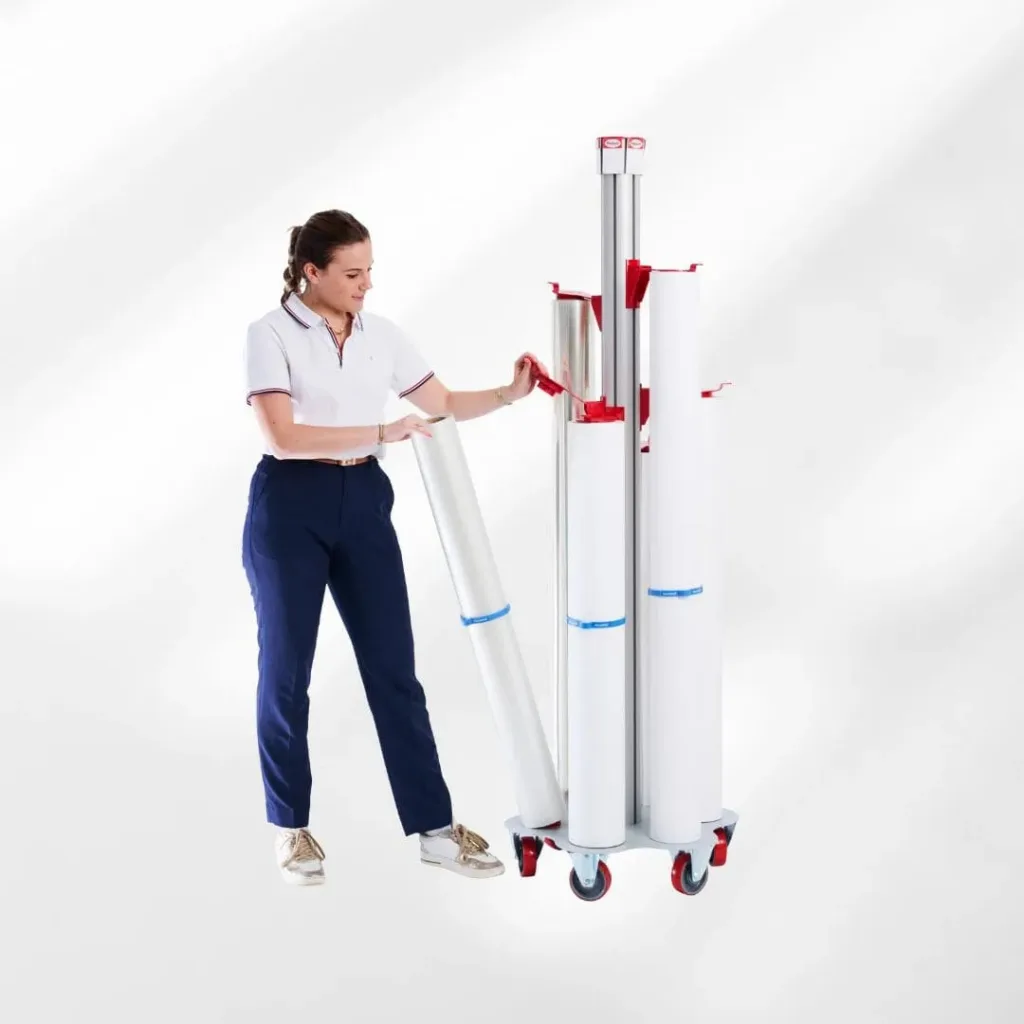 Podium – Stockage fixe et rotatif pour 6 à 12 bobines grand format - Image 2