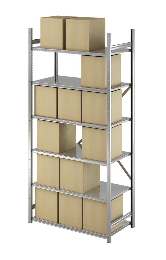 Tolé éco – échelles boulonnées en acier SENDZIMIR ou RAL 7035, avec croisillons de stabilité - Image 1