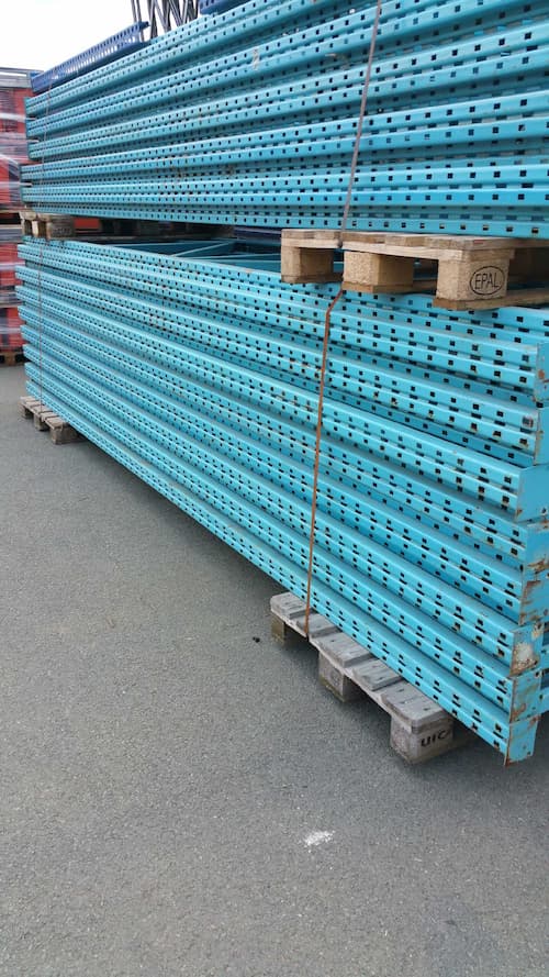 Lot rack à palette d’occasion REDIRACK – 3T par niveau, 27 échelles et 160 lisses 1