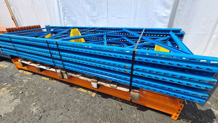 Palettier lourd reconditionné Stow LO23004 – 8 échelles 4000×1100, 28 lisses 2700/2.4 tonnes UR 1