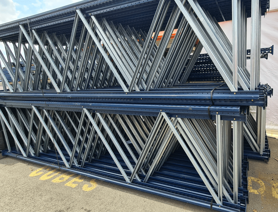 Rayonnage palette lourd reconditionné Mécalux LOME23001 – 34 échelles 5000×1000 et 128 lisses 2700/3 tonnes UR - Image 1