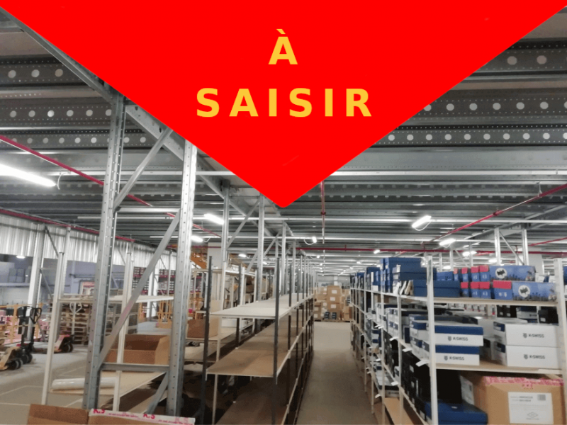 Mezzanine industrielle d&rsquo;occasion – plancher 38mm, charge 300kg/m², pour entrepôt et atelier - Image 1