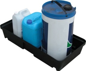 Bac de rétention 30L pour rayonnage – Réf : BRP30LSC – Polyéthylène sans caillebotis - Image 1