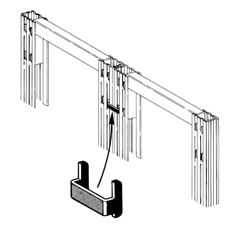 Cavalier d&rsquo;accouplement simple pour rayonnage universel – 1602396 - Image 1