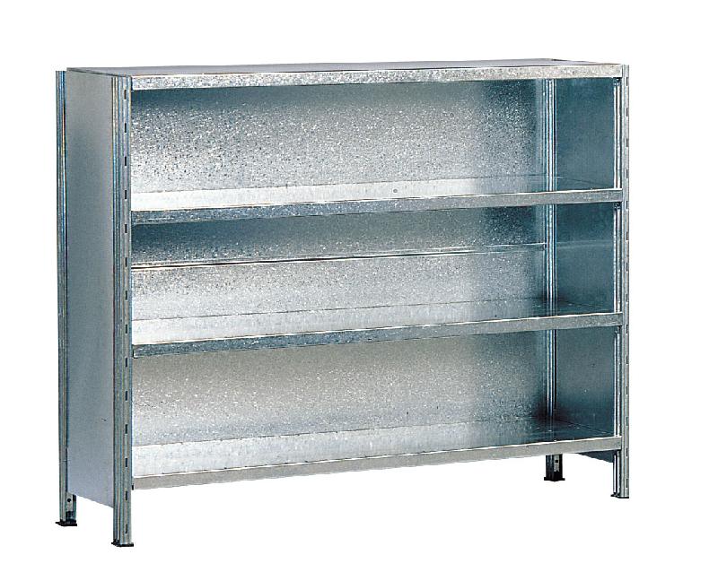 Comptoir tôlé 4 tablettes p.400 mm – élement départ galvatop - Image 1