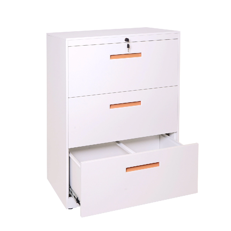 Décoshop26 – Armoire de bureau rangement en acier A4 tiroirs verrouillable 103x76x46cm blanc 04_0001030 – blanc 3000329032697 - Image 1