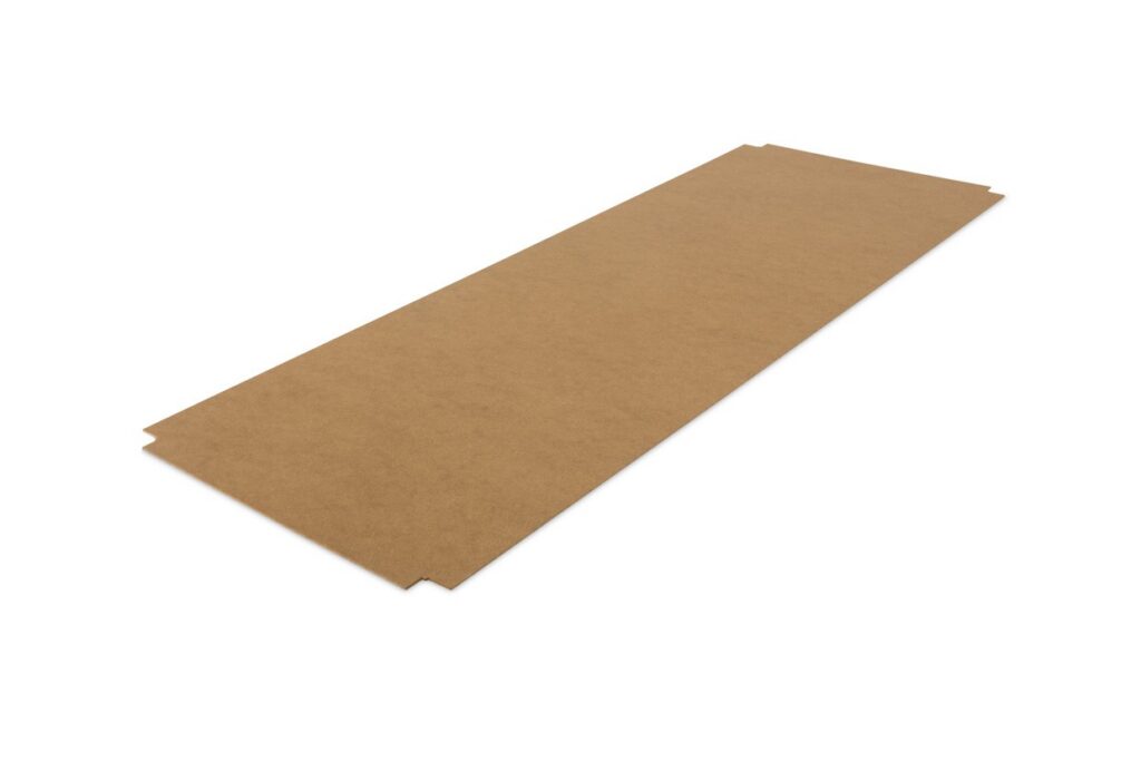 Dessus de tablettes industriels légers FLIP – coloris naturel, profondeurs 300 à 1200 mm, longueurs 750 à 1500 mm - Image 1