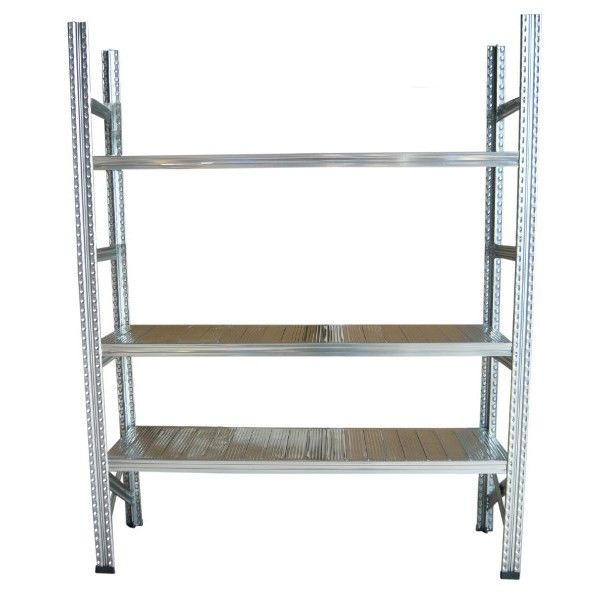 Étagère galvanisée L.1972.320 – 3 niveaux, 1 050 mm de long, 320 mm de profondeur - Image 1