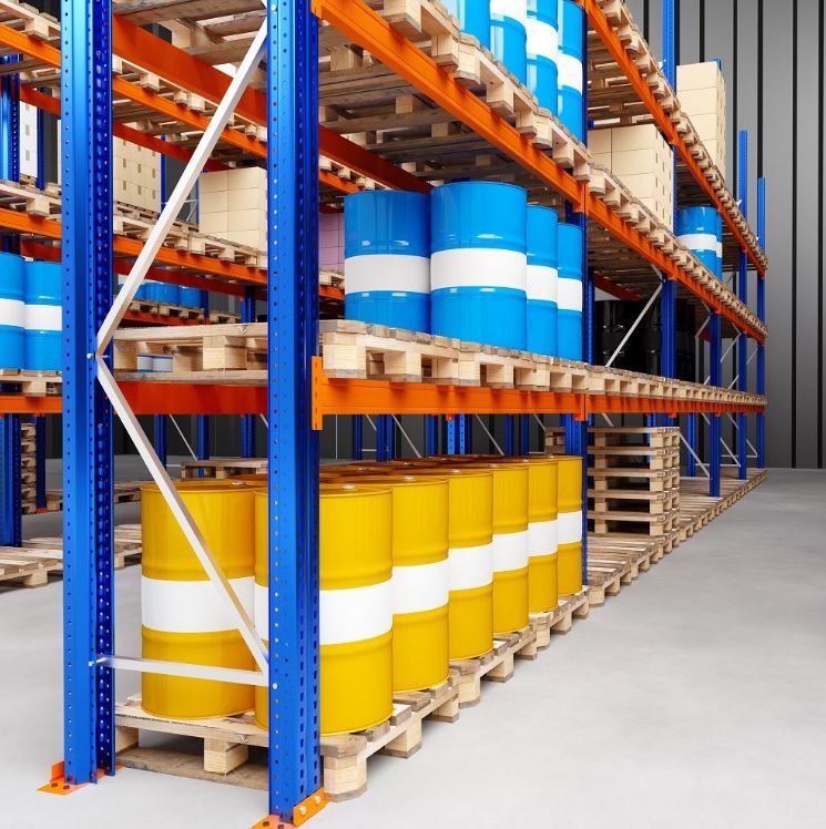 Echelle de rack à palettes d&rsquo;occasion – 4m x 1m30 – Polypal - Image 1