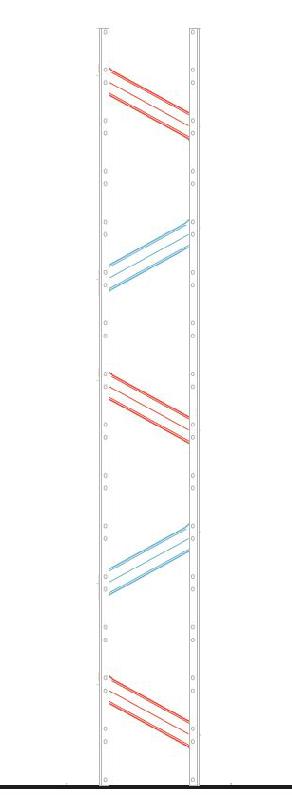 Echelle de rayonnage galvastar h.1972 x p.250 mm – 1770112 - Image 1