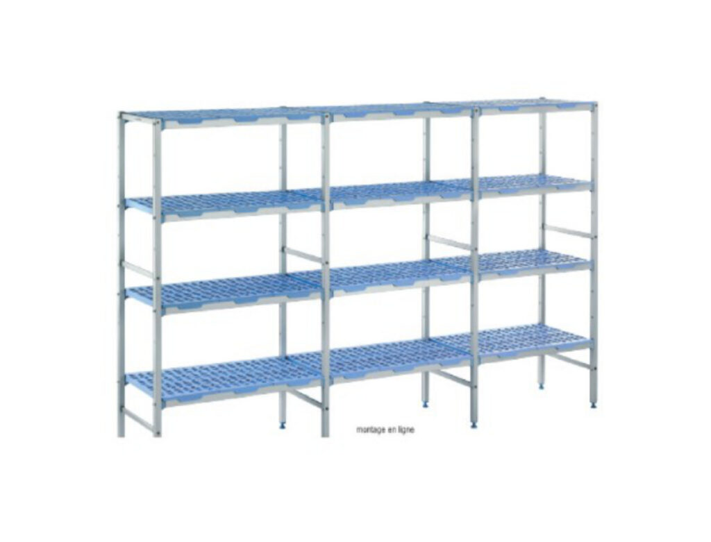 Étagère de stockage à clayette ou pleine avec un espace de marquage, robuste – Andromède - Image 1