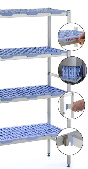 Étagère de stockage à clayette ou pleine avec un espace de marquage, robuste – Andromède - Image 2