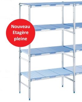 Étagère de stockage à clayette ou pleine avec un espace de marquage, robuste – Andromède - Image 3