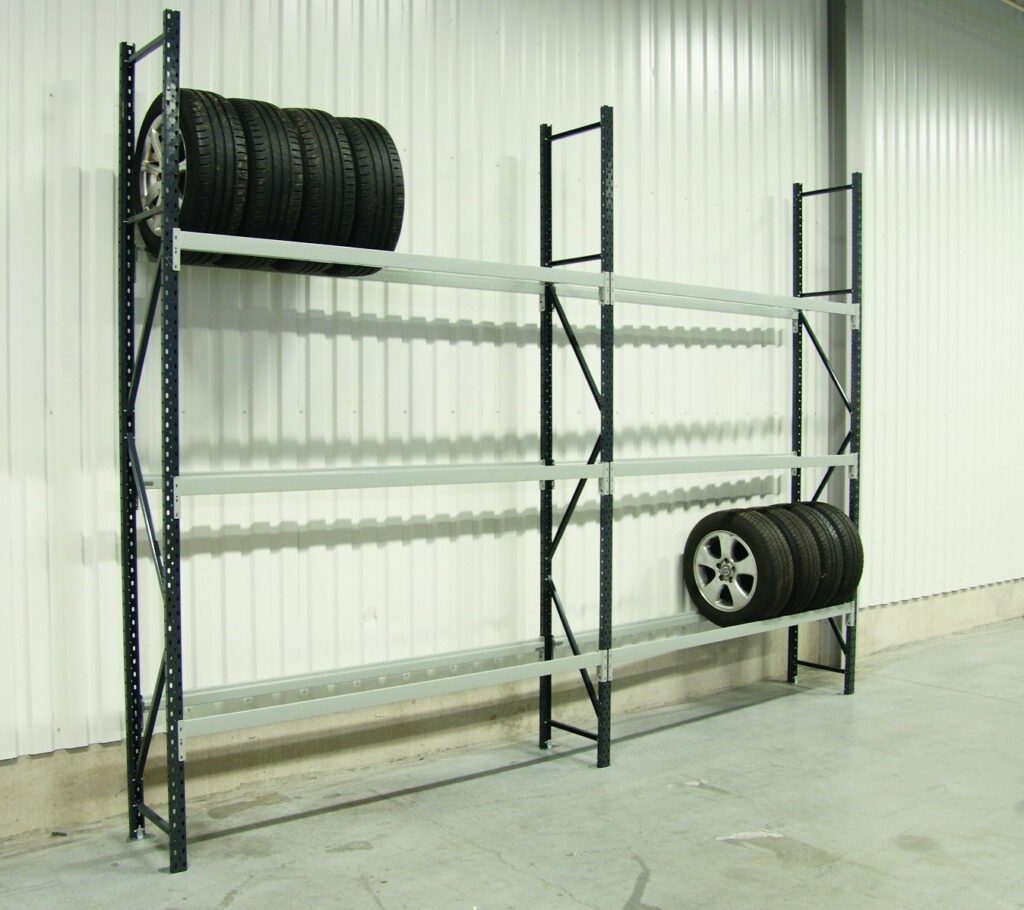 Etagères à pneus 72508 – capacité de 60 pneus, montage facile, ancrage au sol - Image 1