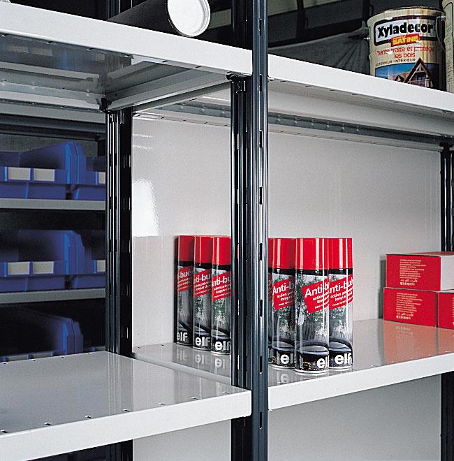 Fond tôlé h.1000 x l.1170 mm rayonnage universel peint – 1602069 - Image 1