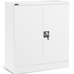 Fromm & Starck – Fromm & Starck Armoire De Bureau Métallique À Dossiers Star_MCAB_21 (Blanc, 91,5 x 40 x 102 cm, Capacité de Charge 80 kg, 2 – blan - Image 1