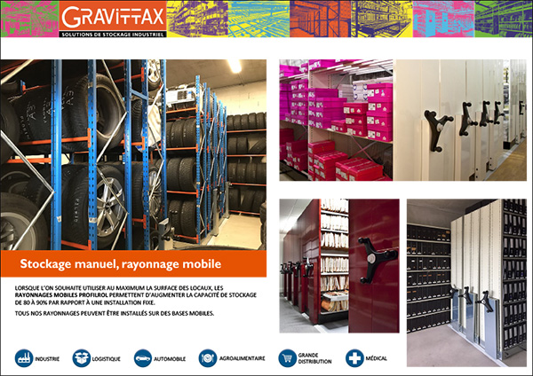 Rayonnage mobile PROFILROL – bases mobiles pour stockage statique et mobile - Image 1