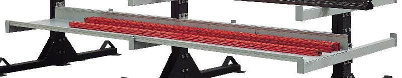 Goulotte l.1300 mm x p.500 pour rayonnage porte-barres horizontal - Image 1