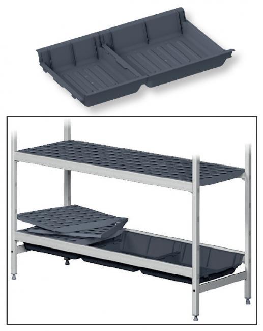 Kit bacs de retention pour rayonnage alimentaure duralinox - Image 1