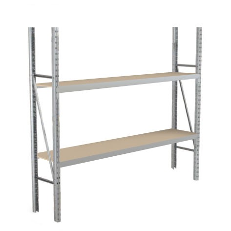 Rayonnage mi-lourd Epsivol One – 2 ou 3 niveaux, charge admissible 2500 kg par travée - Image 1