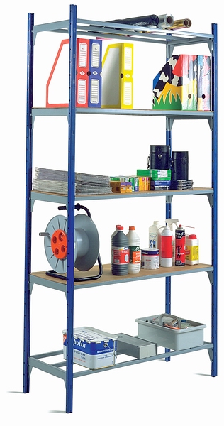 Tubulaire – Rayon de stockage léger, montants en C 30 X 22 X 1,5, entretoises de 300 à 1000 mm, barreaux 20 X 20 X 1 et 40 X 20 X 1,25 - Image 1