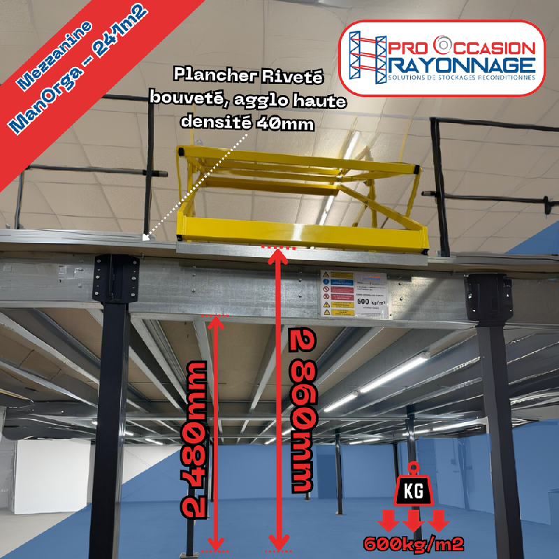 Mezzanine industrielle – 241m² à prix réduit – ManOrga - Image 1