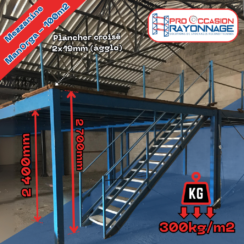 Mezzanine – 100m² – 300kg/m² – ManOrga - Image 1