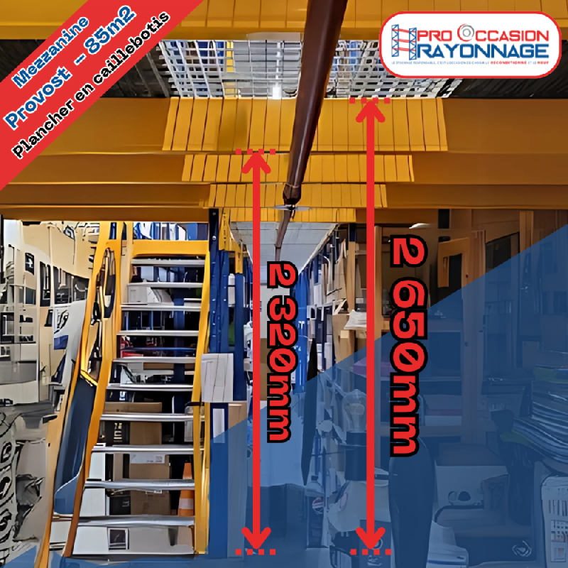 Mezzanine PROVOST – 85m2 + rayonnage léger inclus - Image 1