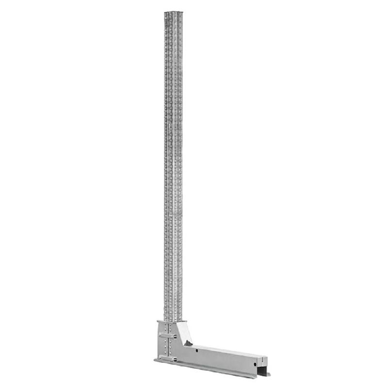 Montant h.1990 mm simple face neutre + base 600 mm – 7108143 - Image 1