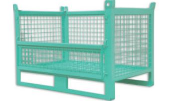 Panier de stockage grillagé – Capacité 1 000 kg – Gamme lève-palettes, bennes, pinces, sécurité & environnement - Image 1