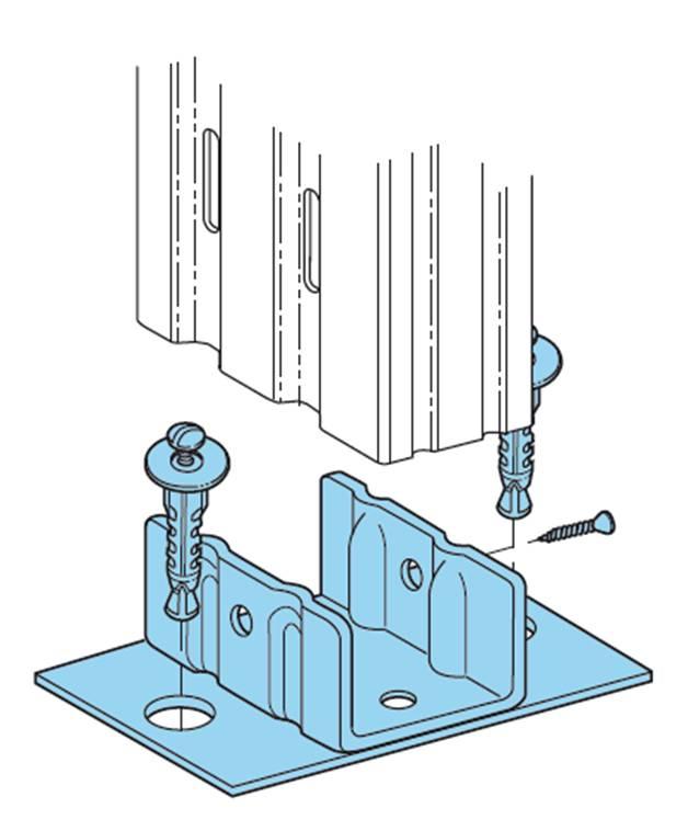 Pied de fixation au sol  rayonnage universel / galvatop – 1002202 - Image 1