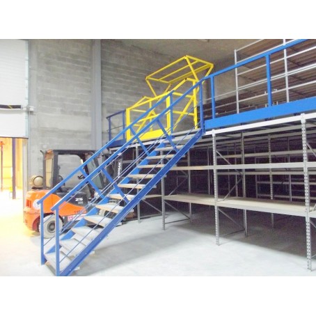 Plancher sur rayonnage économique et astucieux – plateforme de stockage industrielle avec plancher bois et rayonnage compact - Image 1