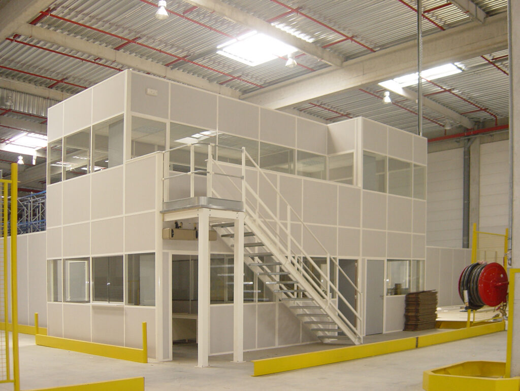 Mezzanine industrielle – plateforme de bureau certifiée EN1090 – portée jusqu&rsquo;à 8m – charge 1T/m² – fabriqué en France - Image 1