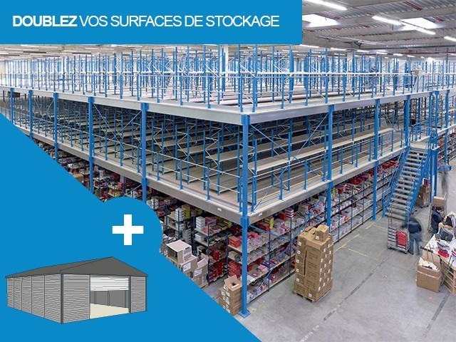 Plateforme mezzanine pour locaux professionnels – Salles de sport, magasins, showrooms – Structure autoporteuse - Image 1