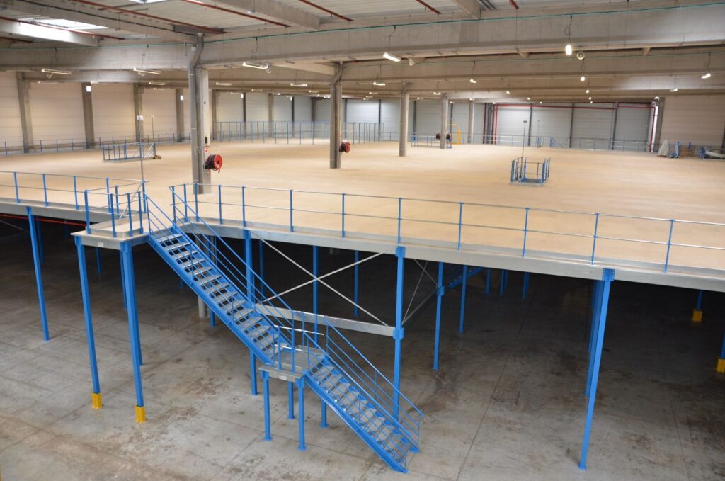 Plateforme poteaux 1 niveau – bccom rayonnage - Image 1