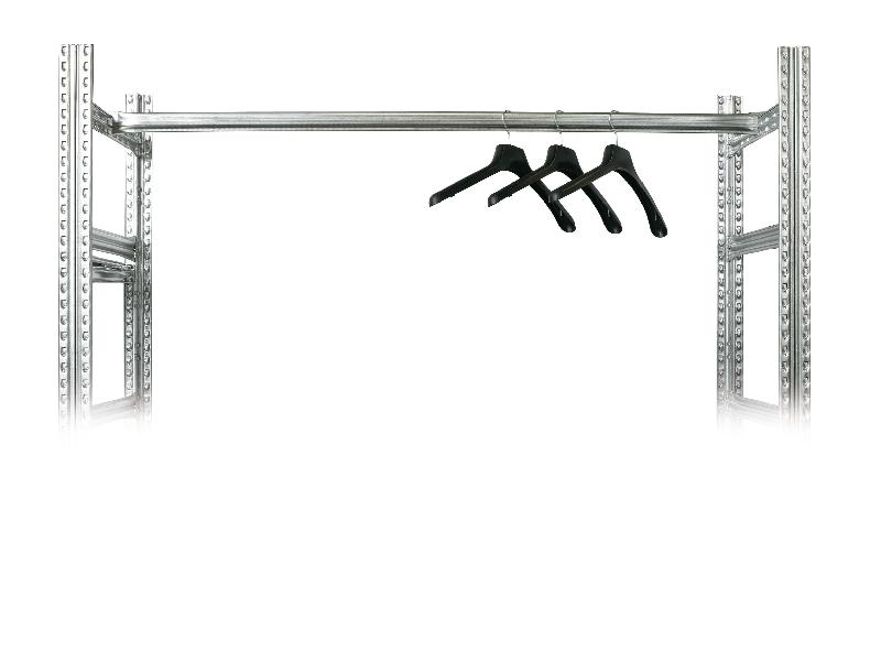 Porte-cintre l.1500 x p.500 mm rayonnage galvastar – 1767799 - Image 1