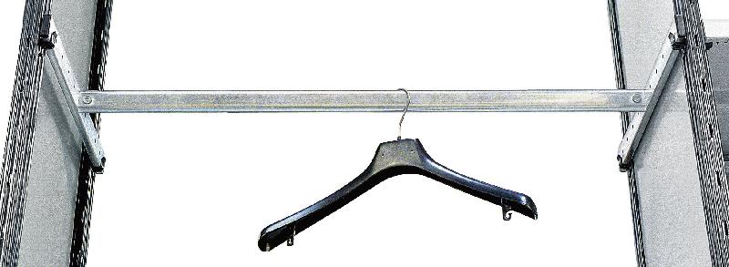 Porte-cintre réglable l.1170 x p.400 mm avec 4 crochets rayonnage universel peint – 1403743 - Image 1