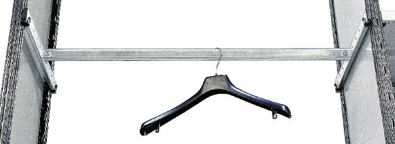 Porte-cintre réglable l.770 x p.400 mm avec 4 crochets rayonnage universel peint – 1403734 - Image 1