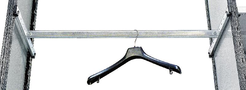 Porte-cintre réglable l.970 x p.400 mm avec 4 crochets rayonnage universel peint – 1403739 - Image 1