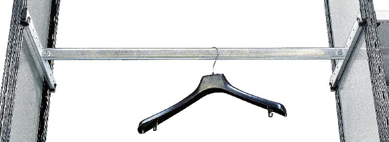 Porte-cintre réglable l.970 x p.500 mm avec 4 crochets rayonnage universel peint – 1403740 - Image 1