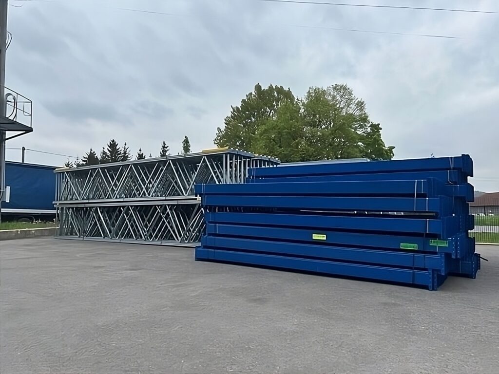 Rack de stockage d&rsquo;occasion SSI Schäfer PR600 6.75m x 1.05m rayonnage modulaire - Image 1