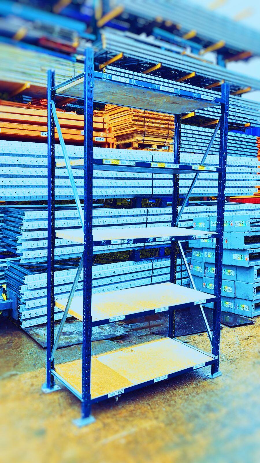 Rack de stockage d'occasion MECALUX 2,5 m x 615 mm en acier galvanisé ...