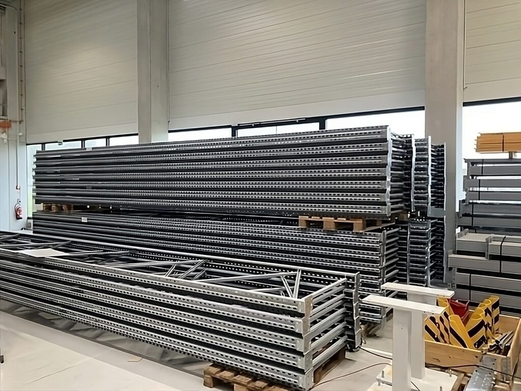 Rack de stockage d&rsquo;occasion Jungheinrich 700cm x 110cm – capacité 400 kg par palette - Image 1