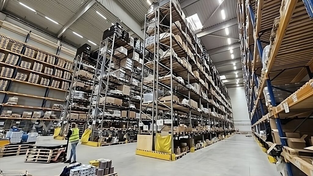 Rack de stockage d&rsquo;occasion SSI Schäfer Rayonnage Palettes PR 600 10 600 mm x 2 760 mm - Image 1