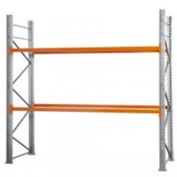 Rack à palettes 3m60 – Sol + 2 niveaux de stockage – Lisses 2m70 – Echelles 3m60 x 1m10 - Image 1