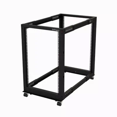 Rack Serveur Mobile 18U 4 Poteaux, Rack Réseau 19&Prime; 4 Poteaux avec Roulettes, Rack Roulant avec Profo - Image 1